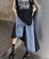 Layered Denim Mix Skirt